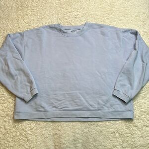 Madewell (re)Sourced Cotten Swing Crewneck in Baby Blue in Size Large